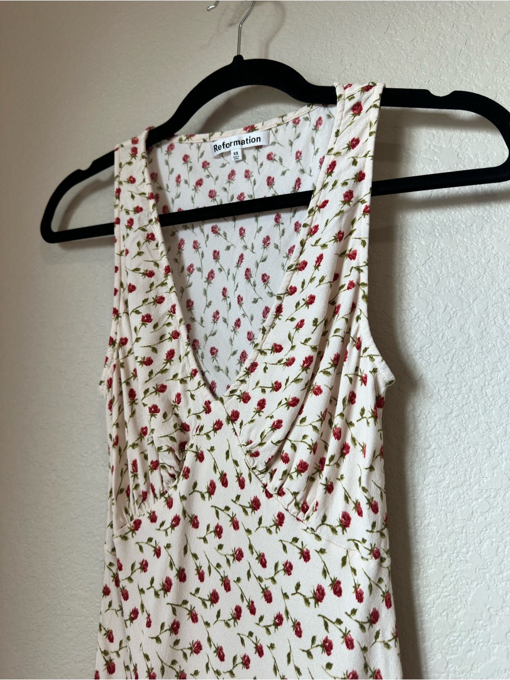 reformation calix madison floral sleeveless v-neck mini dress - Picture 5 of 8